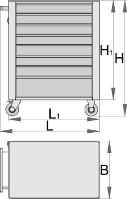 Carucior de scule EUROSTYLE UNIOR 608547 s